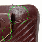 Burgundy Fabric Chanel Travel Bag