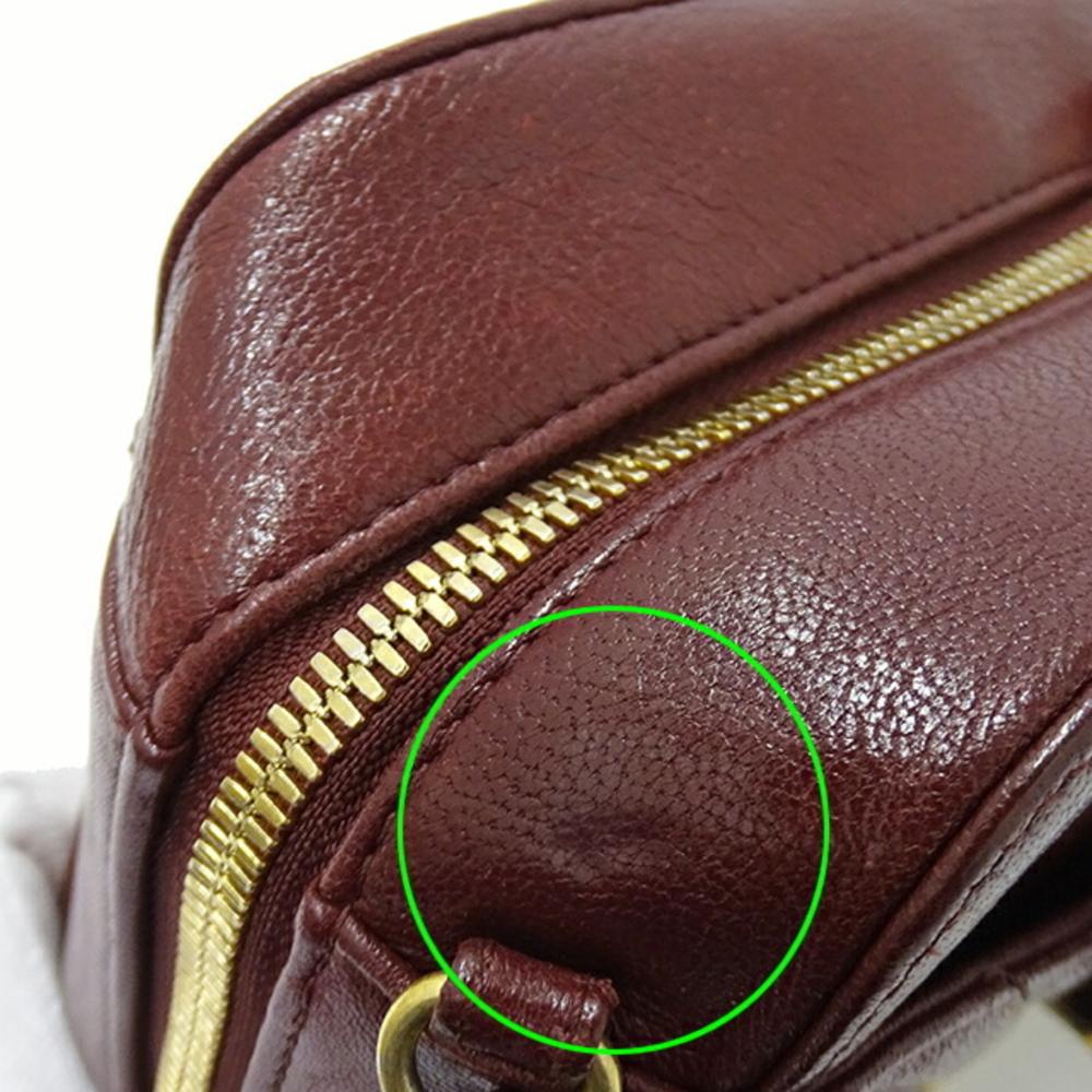 Burgundy Fabric Chanel Travel Bag