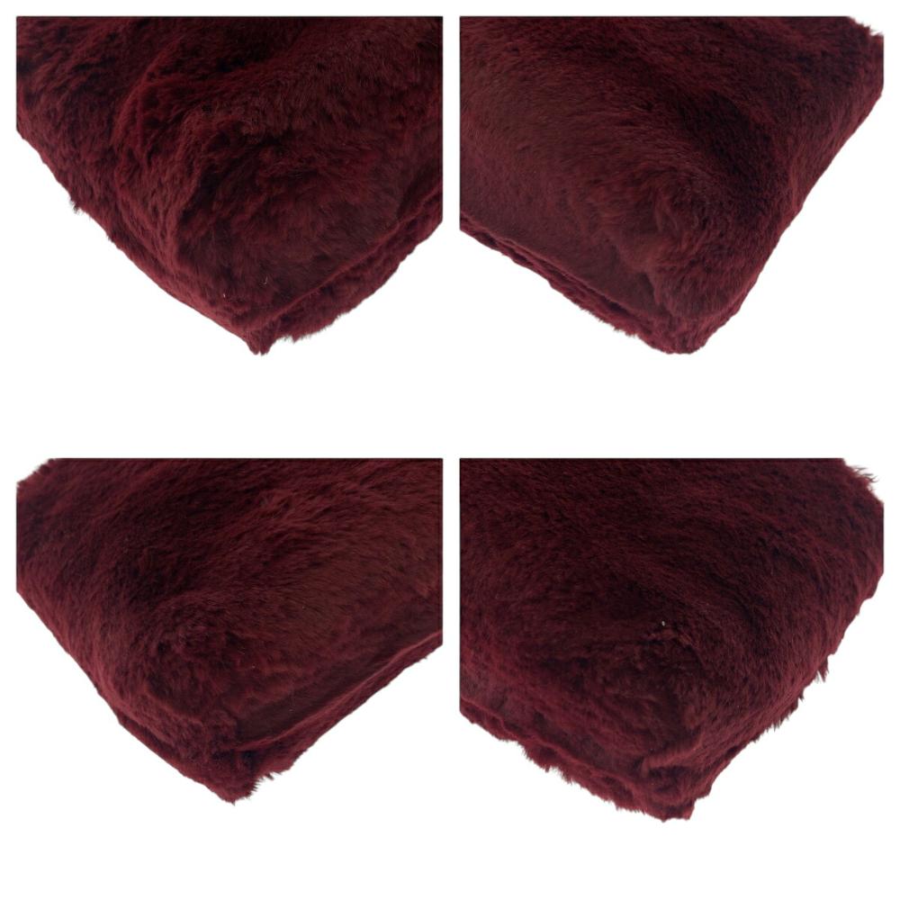 Burgundy Fabric Chanel Shoulder Bag