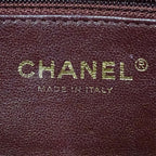 Burgundy Fabric Chanel Travel Bag