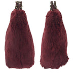 Burgundy Fabric Chanel Shoulder Bag