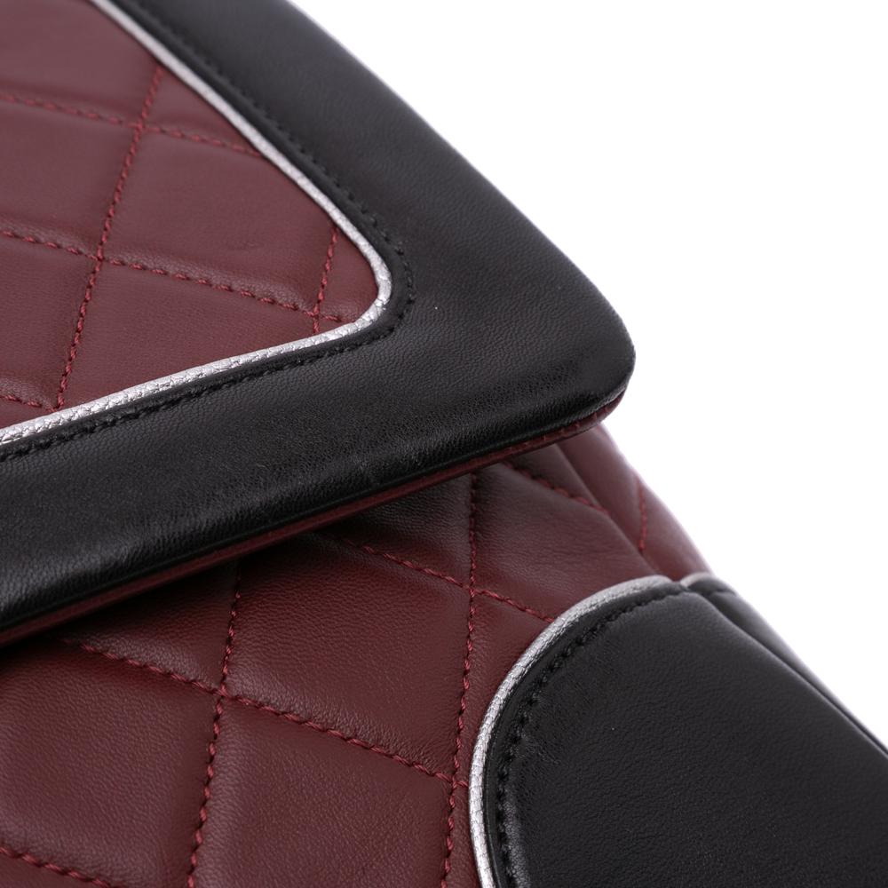 Burgundy Leather Chanel Flap Bag