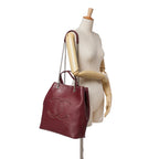 Burgundy Leather Chanel Shoulder Bag