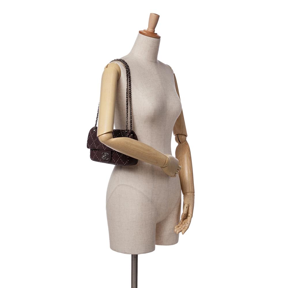 Burgundy Leather Chanel Flap Bag