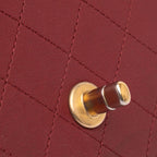 Burgundy Leather Chanel Flap Bag