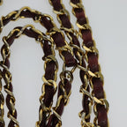 Burgundy Leather Chanel Shoulder Bag
