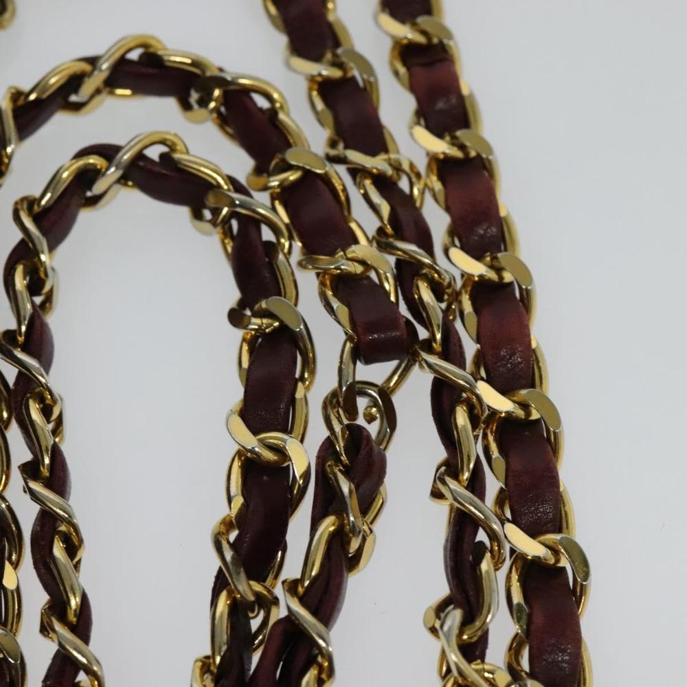 Burgundy Leather Chanel Shoulder Bag