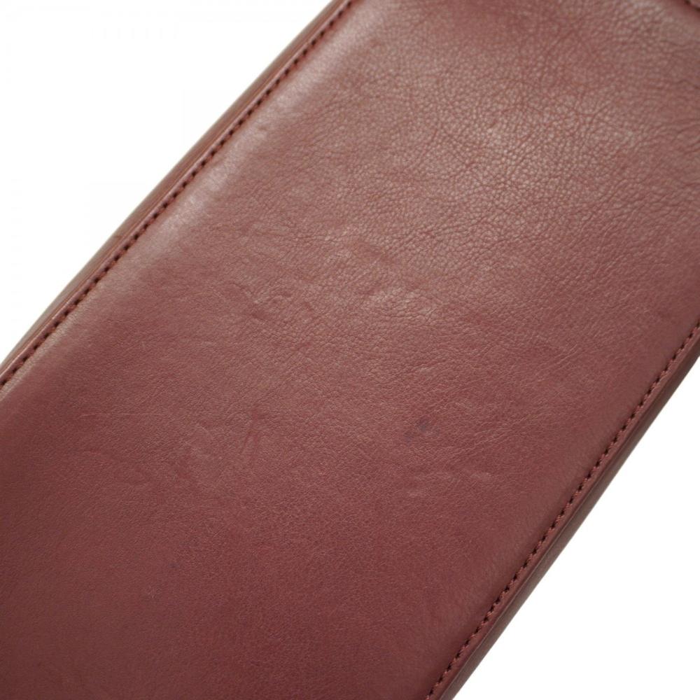 Burgundy Leather Chanel Shoulder Bag