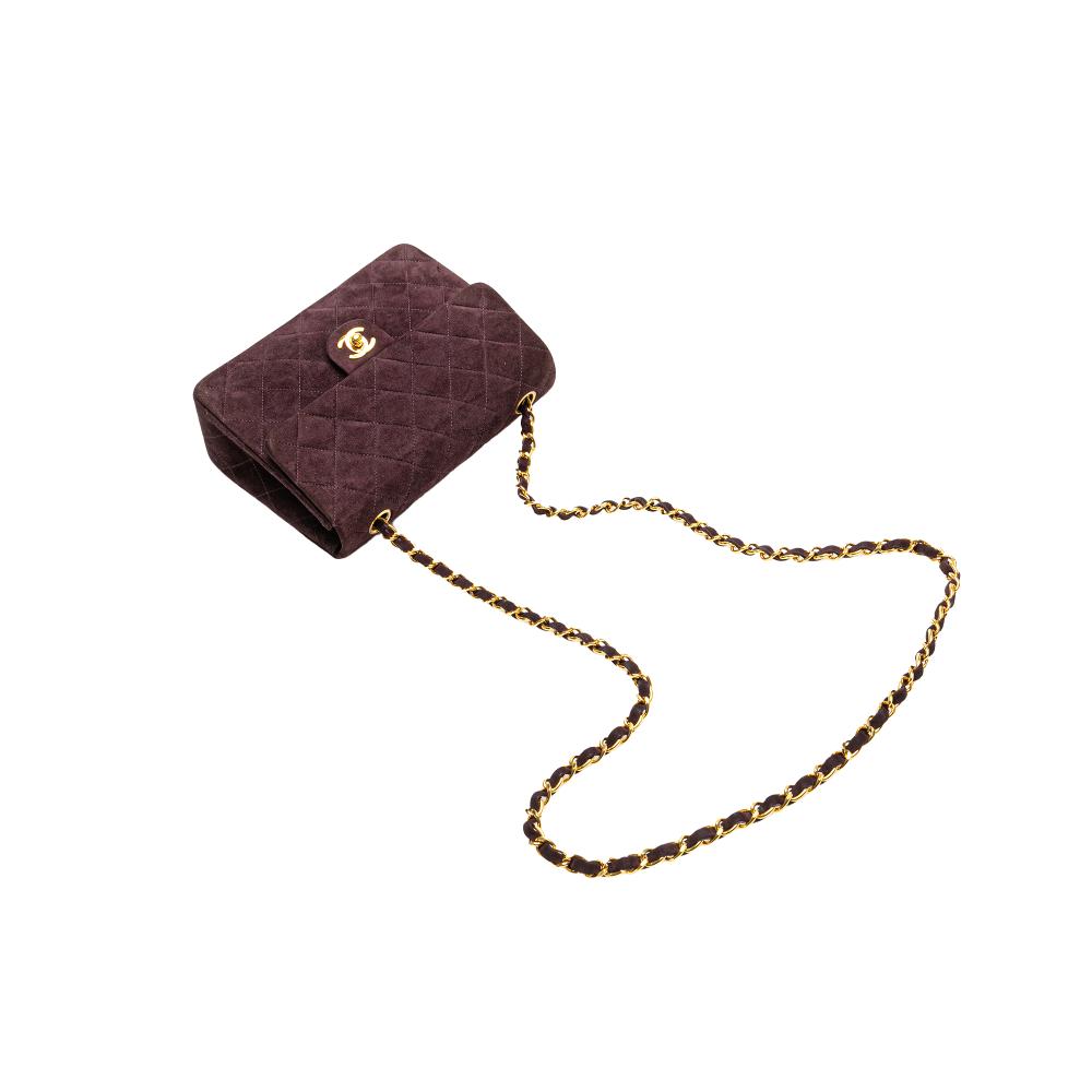 Burgundy Leather Chanel Flap Bag