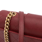 Burgundy Leather Chanel Flap Bag