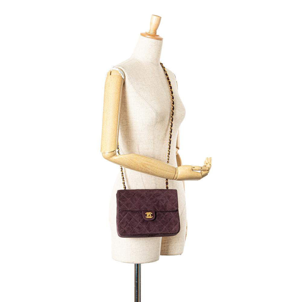 Burgundy Leather Chanel Flap Bag