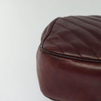 Burgundy Leather Chanel Shoulder Bag