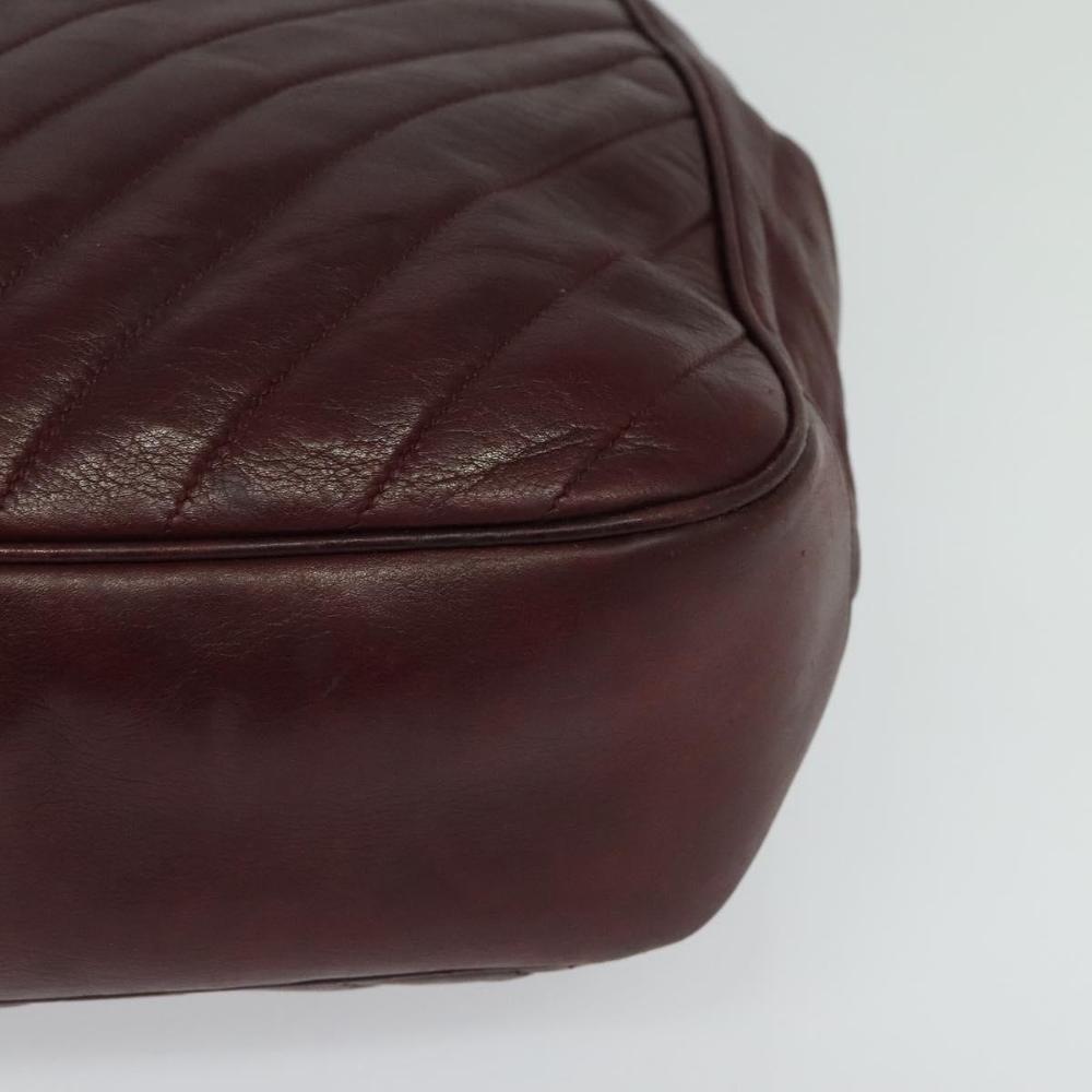 Burgundy Leather Chanel Shoulder Bag