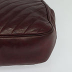 Burgundy Leather Chanel Shoulder Bag