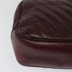 Burgundy Leather Chanel Shoulder Bag