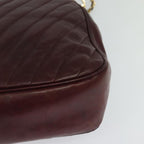Burgundy Leather Chanel Shoulder Bag