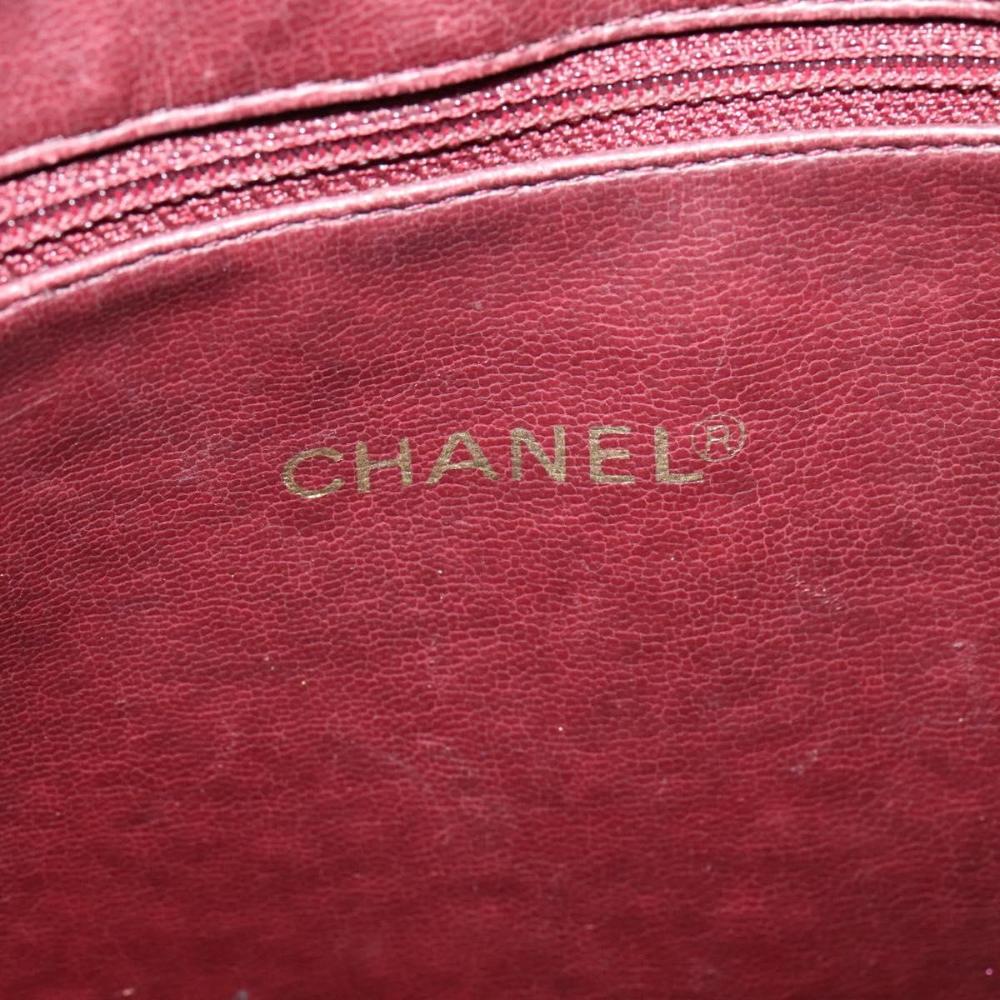 Burgundy Leather Chanel Shoulder Bag