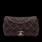 Burgundy Leather Chanel Flap Bag