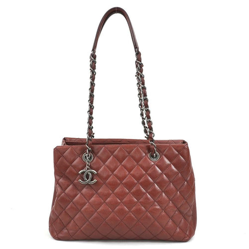 Burgundy Leather Chanel Shoulder Bag