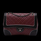 Burgundy Leather Chanel Flap Bag