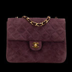 Burgundy Leather Chanel Flap Bag