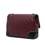 Burgundy Leather Chanel Flap Bag