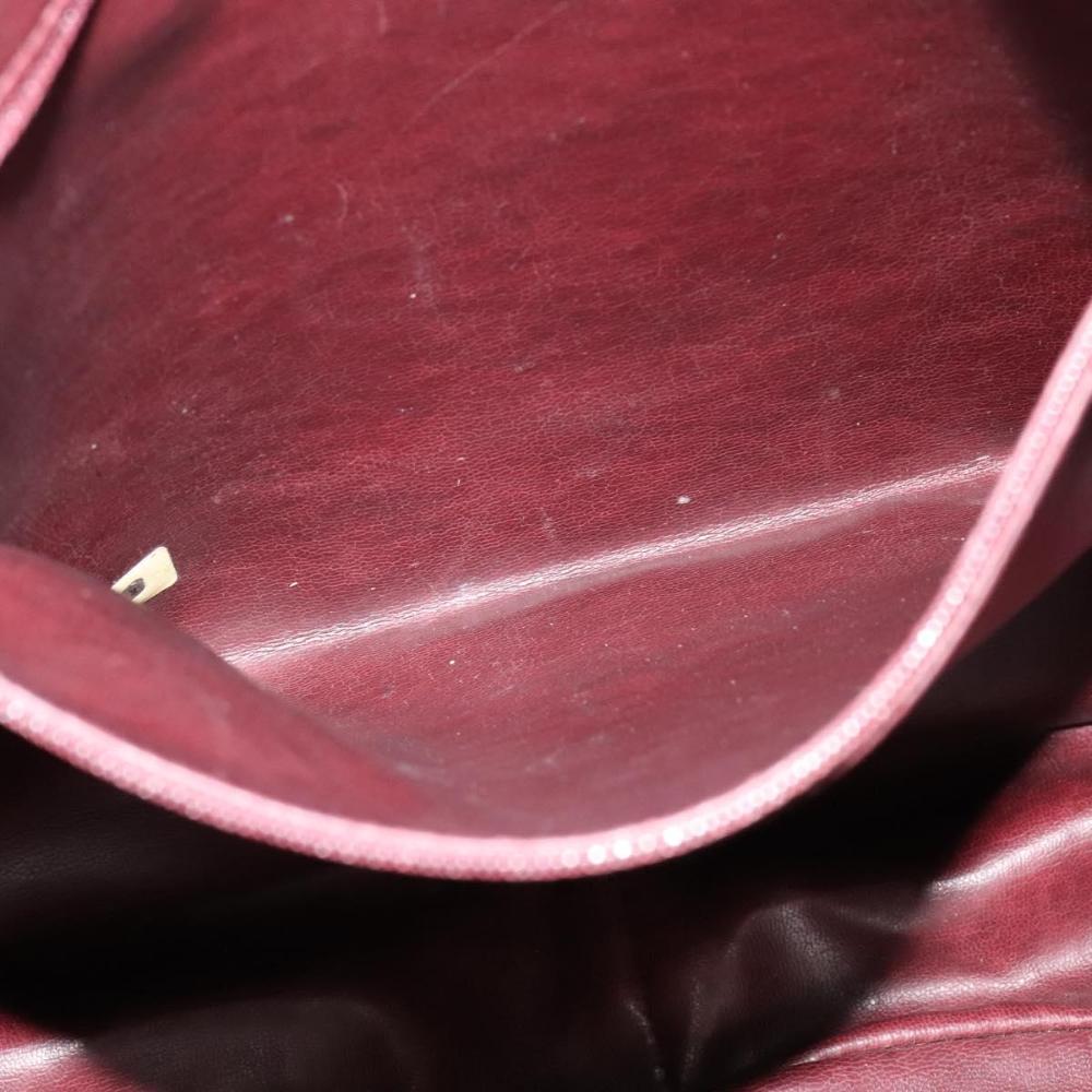 Burgundy Leather Chanel Shoulder Bag