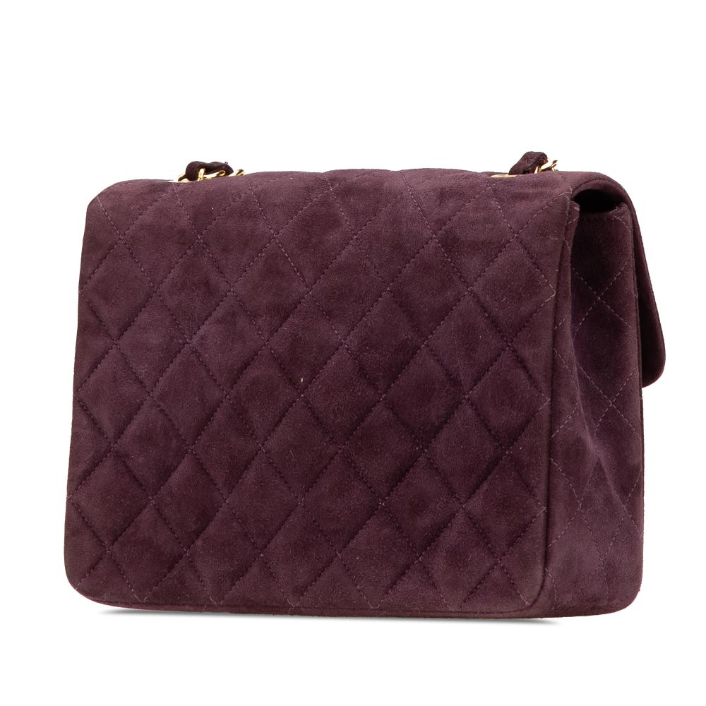 Burgundy Leather Chanel Flap Bag