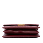 Burgundy Leather Chanel Shoulder Bag