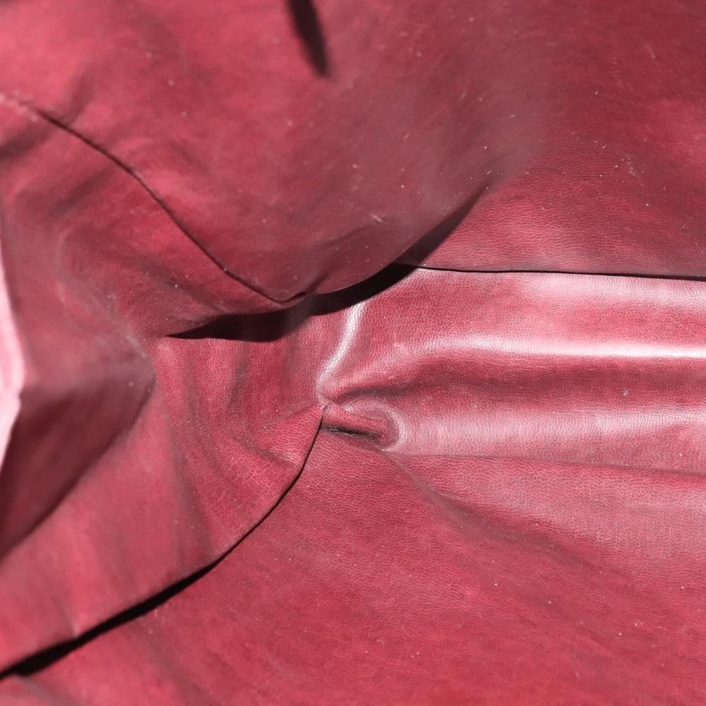 Burgundy Leather Chanel Shoulder Bag