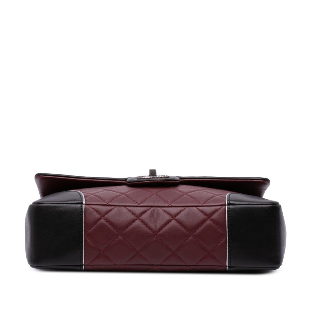 Burgundy Leather Chanel Flap Bag