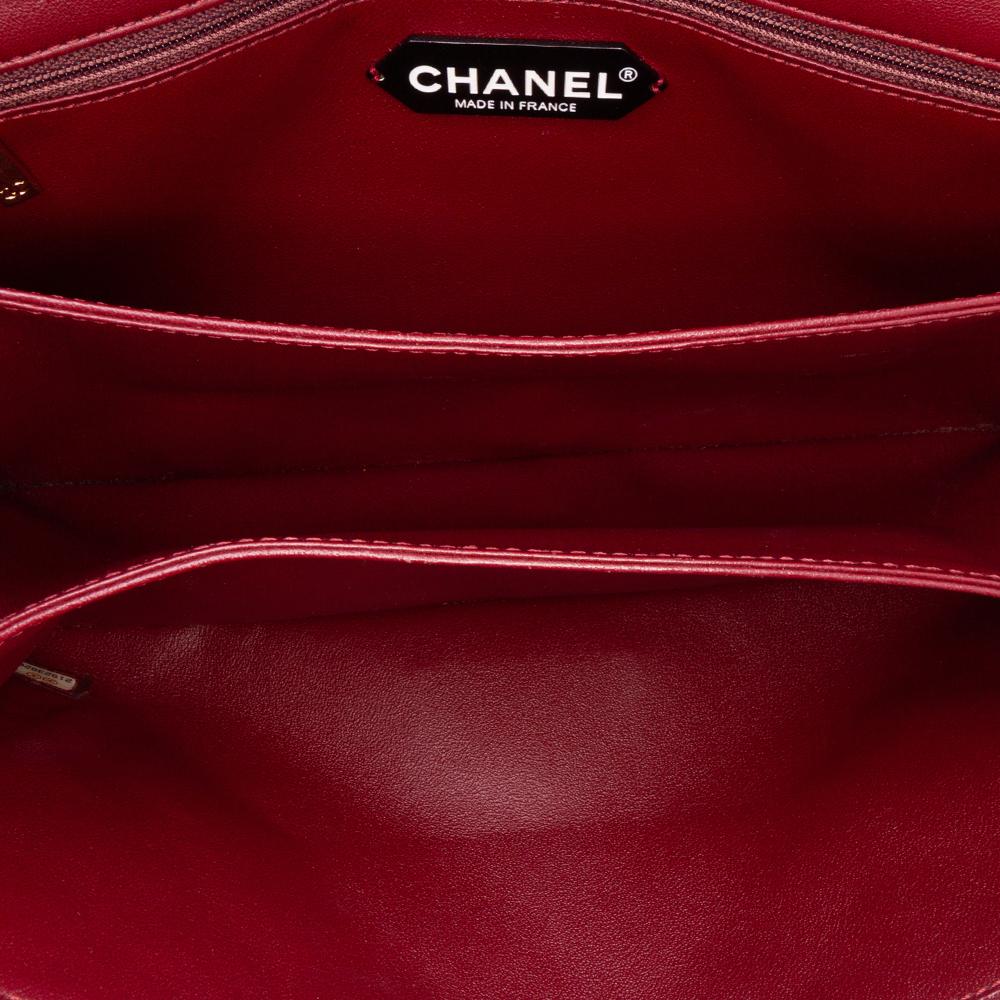 Burgundy Leather Chanel Shoulder Bag