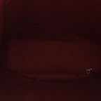 Burgundy Leather Chanel Shoulder Bag
