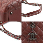 Burgundy Leather Chanel Shoulder Bag