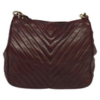 Burgundy Leather Chanel Shoulder Bag