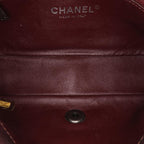 Burgundy Leather Chanel Flap Bag