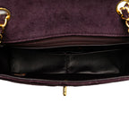 Burgundy Leather Chanel Flap Bag