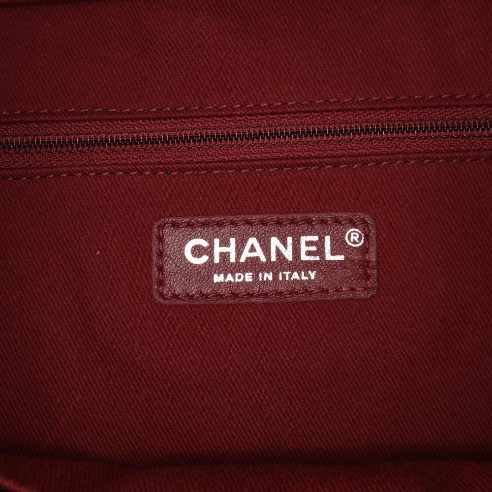 Burgundy Leather Chanel Shoulder Bag