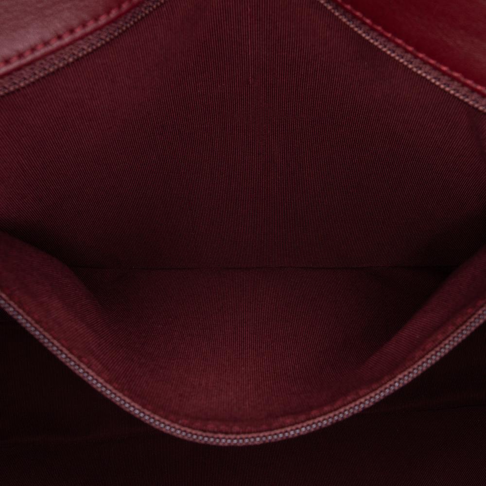 Burgundy Leather Chanel Flap Bag