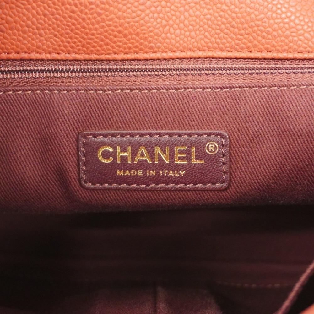 Burgundy Leather Chanel Shoulder Bag