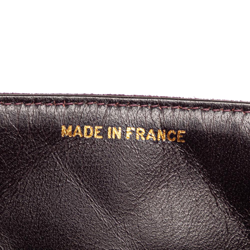 Burgundy Leather Chanel Flap Bag