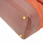 Burgundy Leather Chanel Shoulder Bag