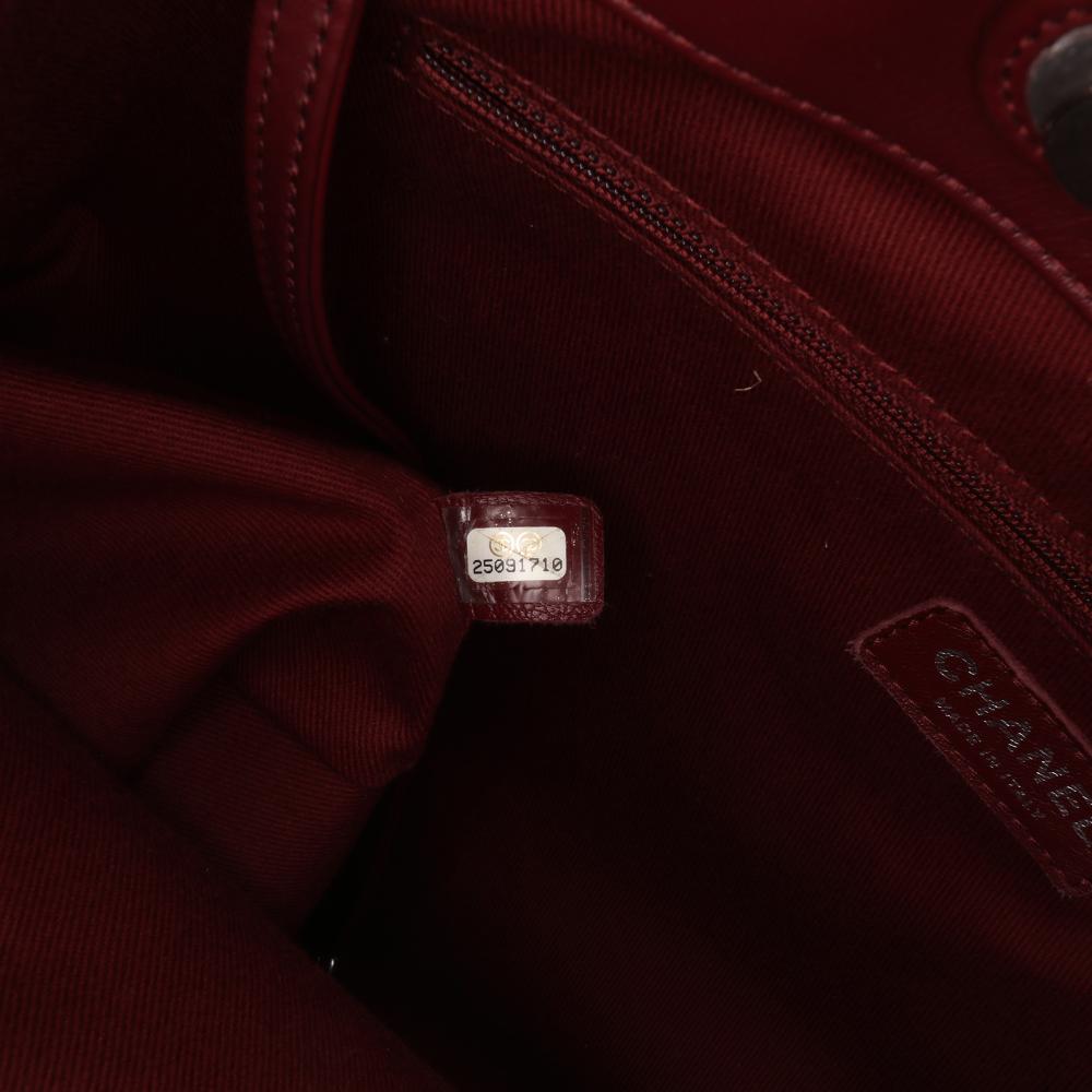 Burgundy Leather Chanel Shoulder Bag