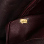 Burgundy Leather Chanel Flap Bag