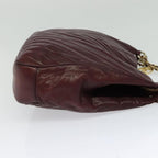 Burgundy Leather Chanel Shoulder Bag