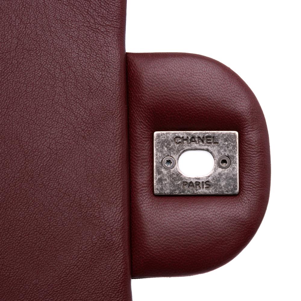 Burgundy Leather Chanel Flap Bag