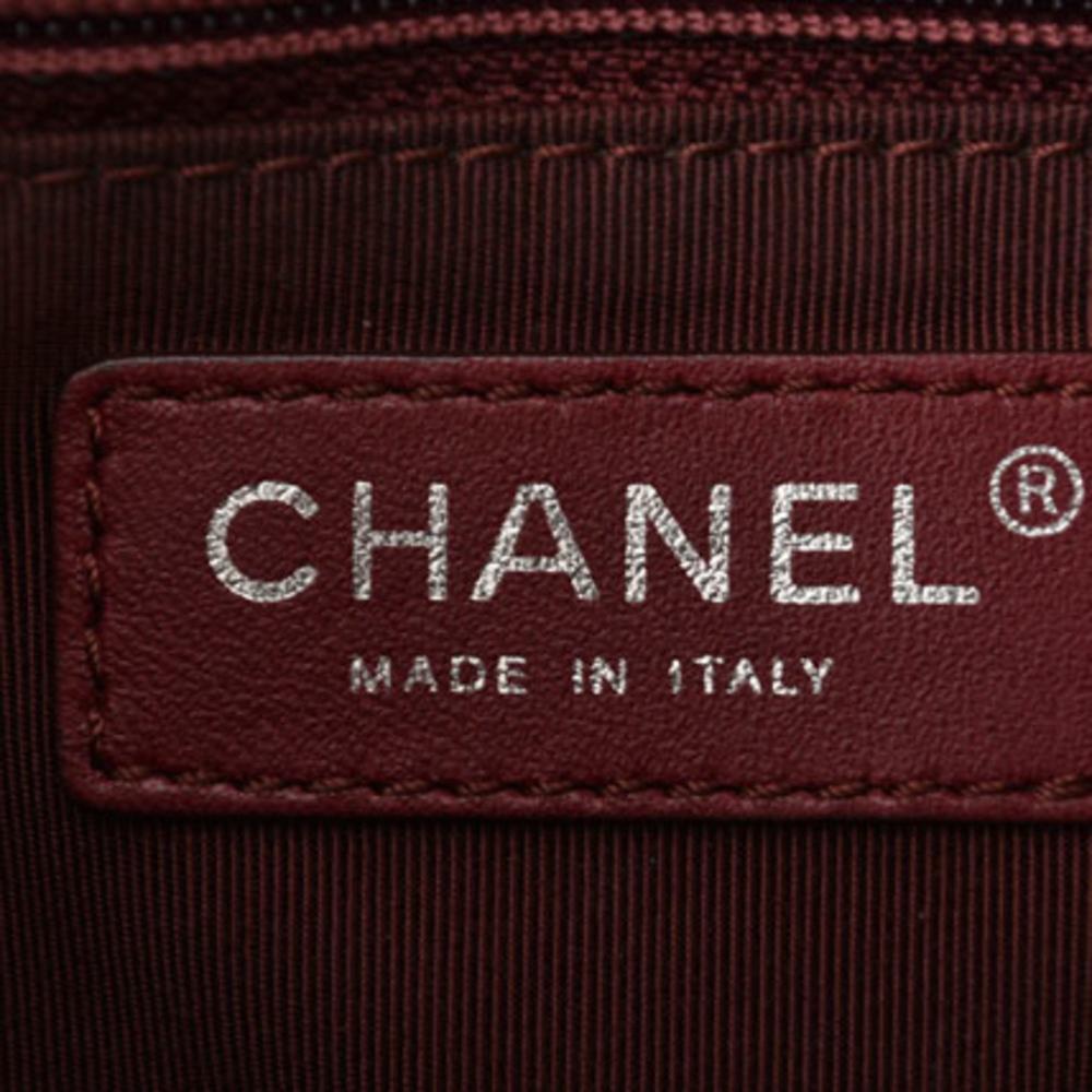 Burgundy Leather Chanel Shoulder Bag