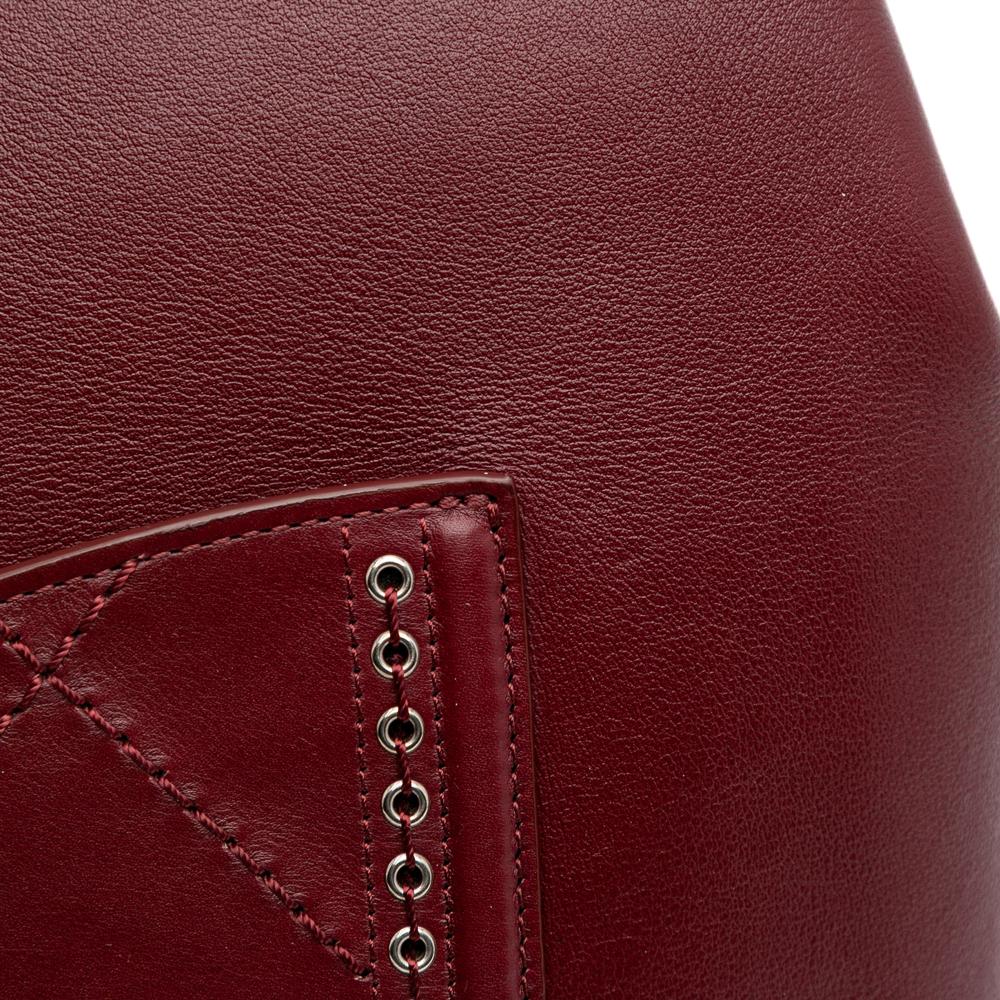 Burgundy Leather Chanel Shoulder Bag