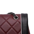 Burgundy Leather Chanel Flap Bag