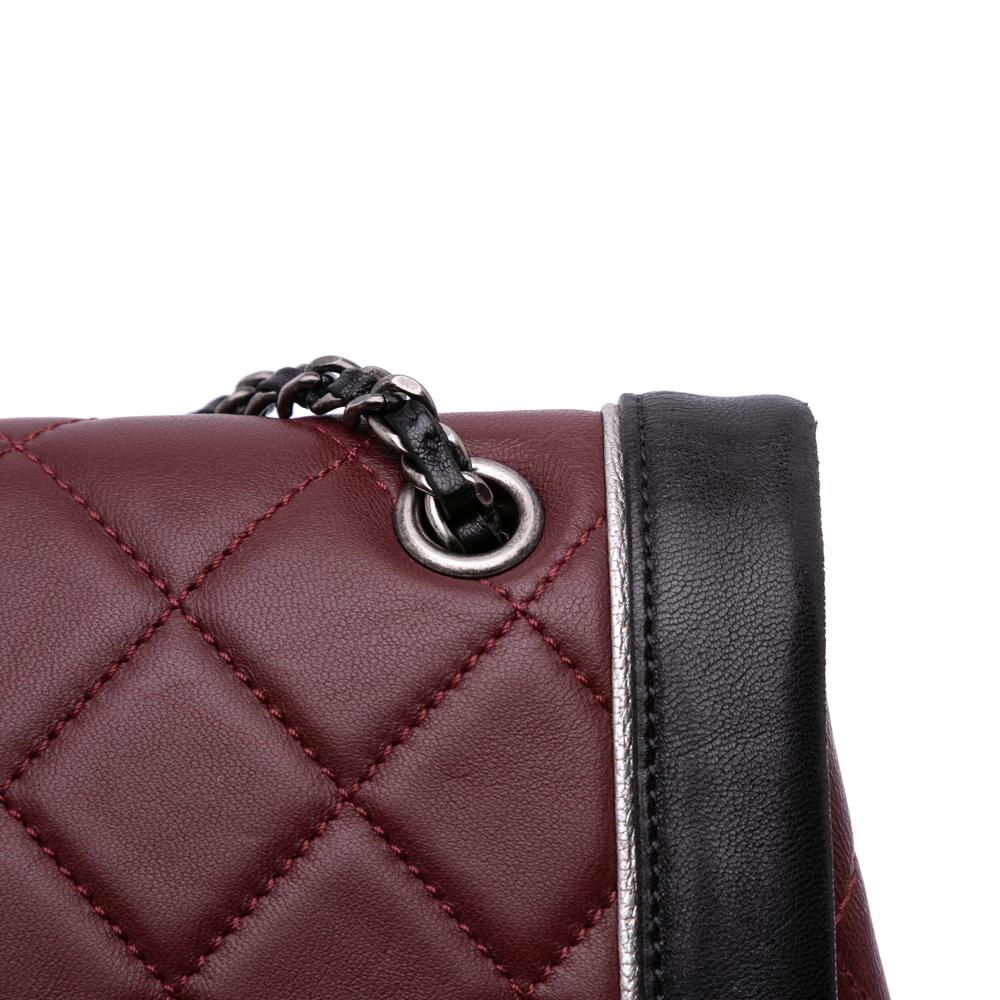 Burgundy Leather Chanel Flap Bag